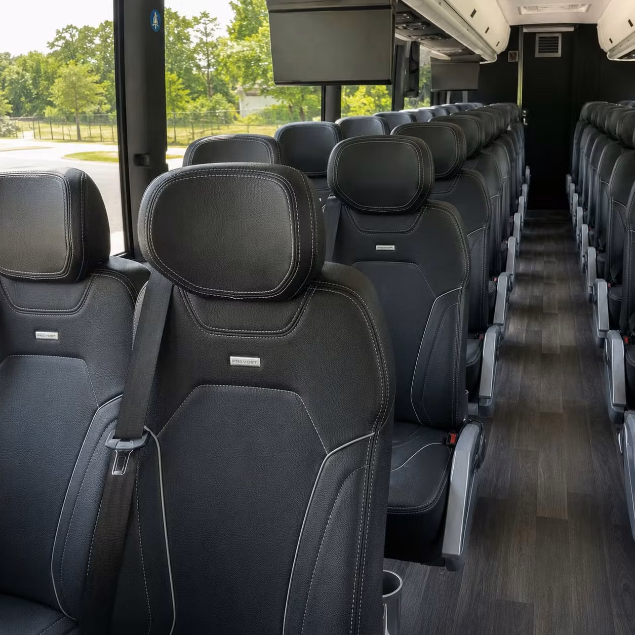 augusta charter bus interior